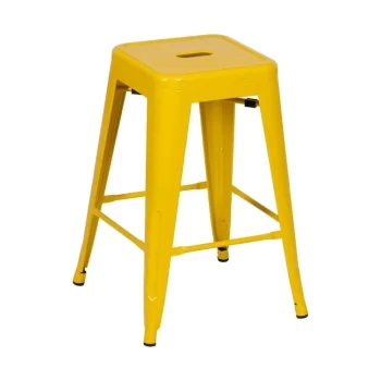 IXIA Taburetes De Cocina^Taburete Metálico Amarillo Dallas Estilo Industrial 42 X 61,2 X 42 Cm