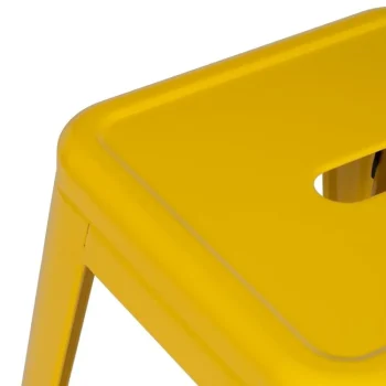 IXIA Taburetes De Cocina^Taburete Metálico Amarillo Dallas Estilo Industrial 42 X 61,2 X 42 Cm