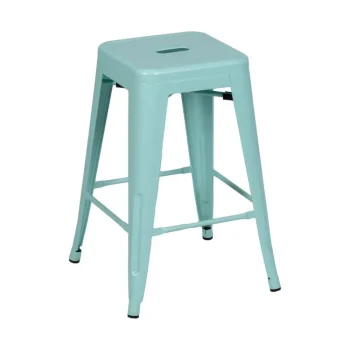 IXIA Taburetes De Cocina^Taburete Metálico Turquesa Dallas Estilo Industrial 42 X 61,2 X 42 Cm