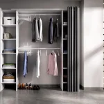 DEKIT Armarios Blancos|Armarios Roperos^Vestidor Suit Doble A Medida Con Cortina En Color Blanco