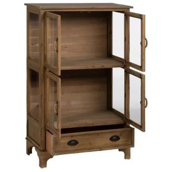 IXIA Vitrinas^Vitrina  4 Puertas 2 Cajones En Madera De Abeto Natural72 X 116 X 39 Cm