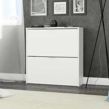 FORES Zapateros^Zapatero Blanco 2 Puertas Maelys 75 X 76 X 22 Cm