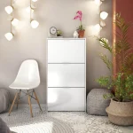 FORES Zapateros^Zapatero Blanco De 3 Puertas Capacidad 18 Pares 60 X 113 X 22 Cm